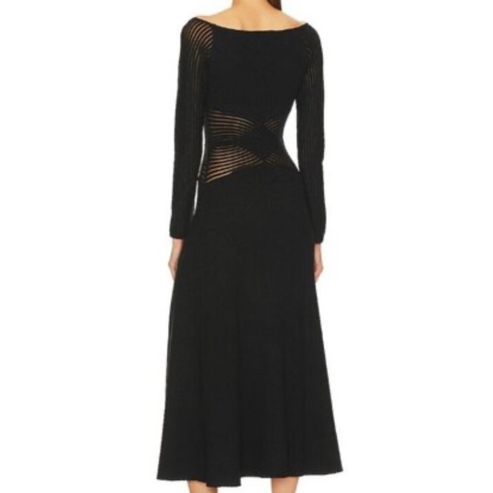Sovere Elegant Black Long Sleeve Dress with Cut-Out Details - Picture 3 of 8